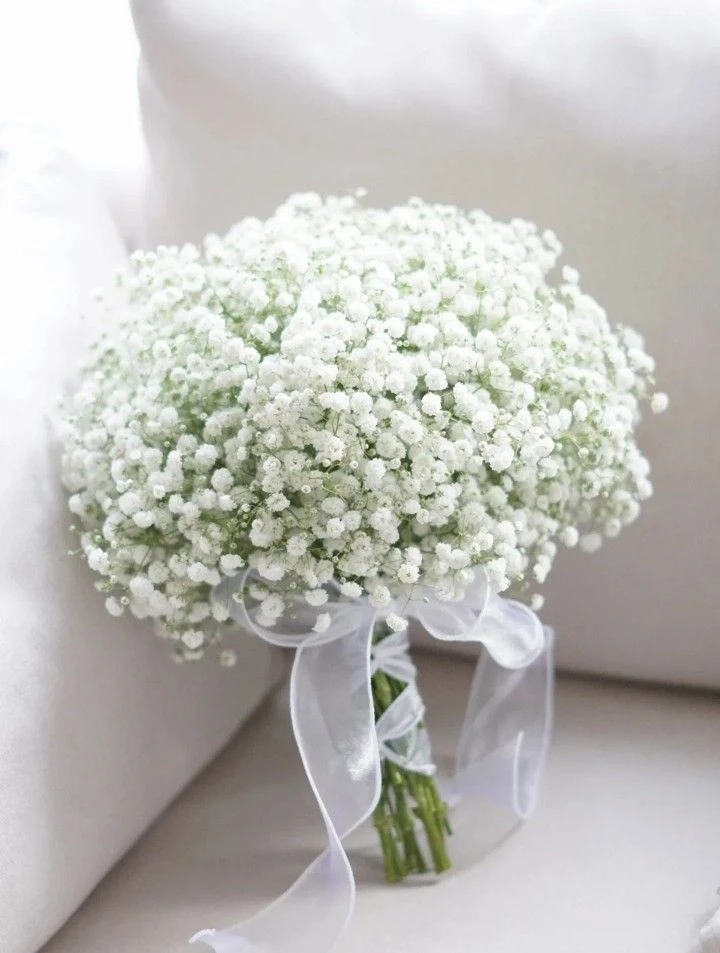 Bridal Bouquet with white Gypso (S)