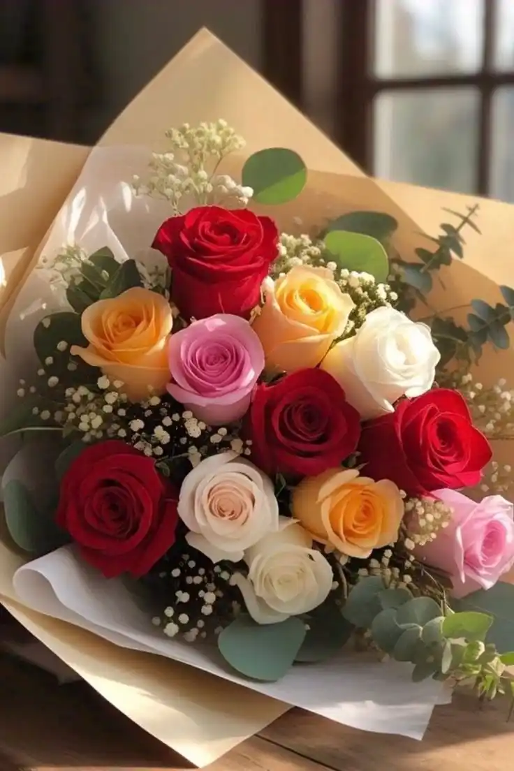 Mixed Roses & Seasonal flowers