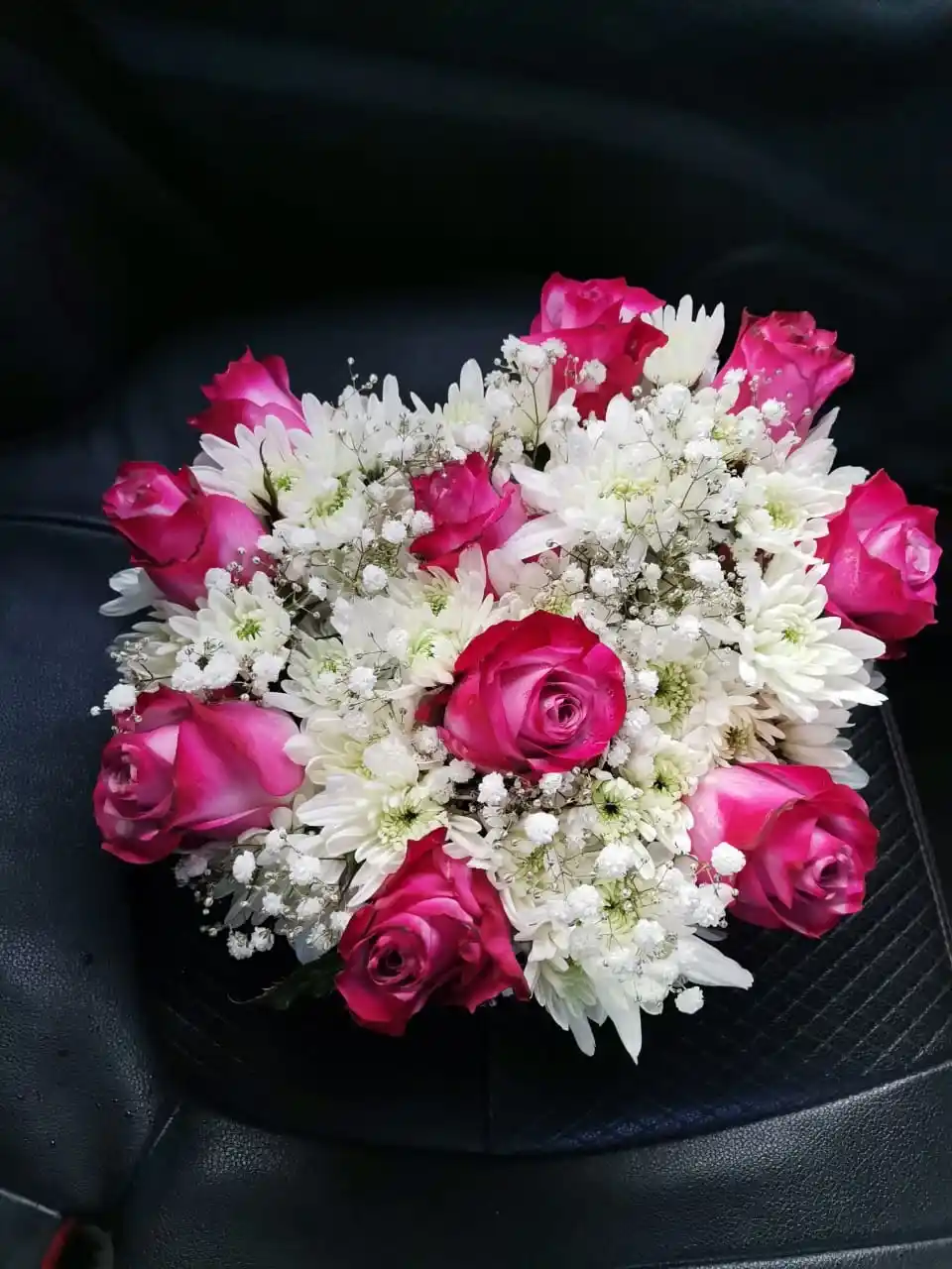Pink and white Flower Box Arrangement (M)