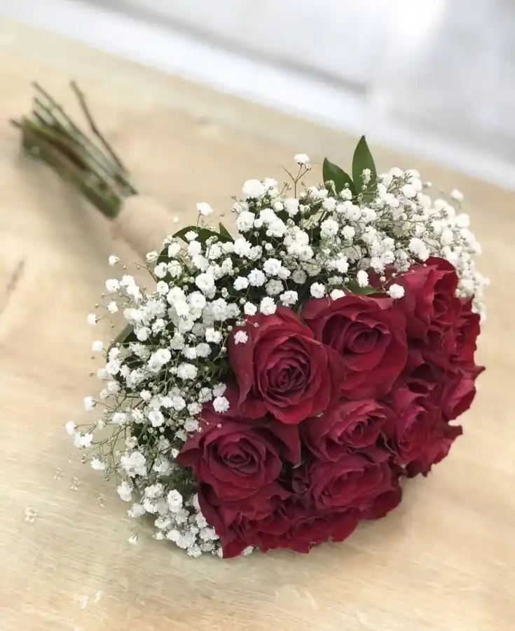 Roses and Gypso Bridal Bouquet